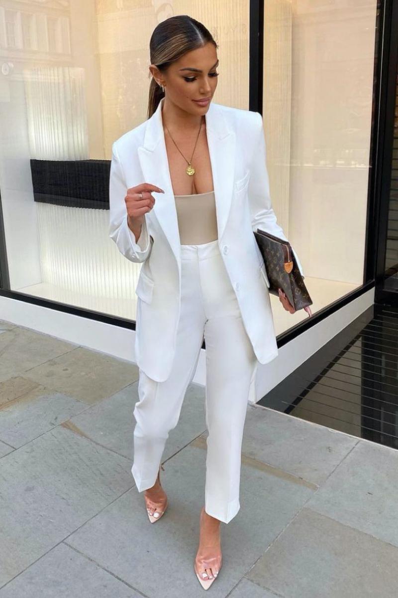 Lydia White Oversized Tailored Blazer Women's Blazers Miss G