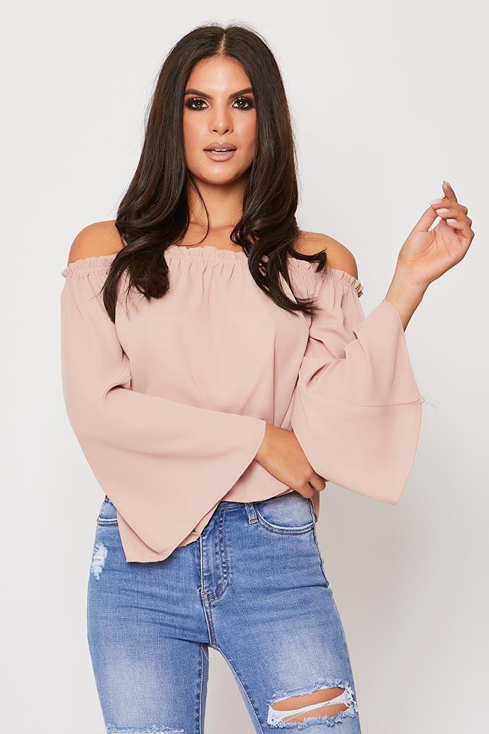 Felice - Blush Pink Off The Shoulder Top