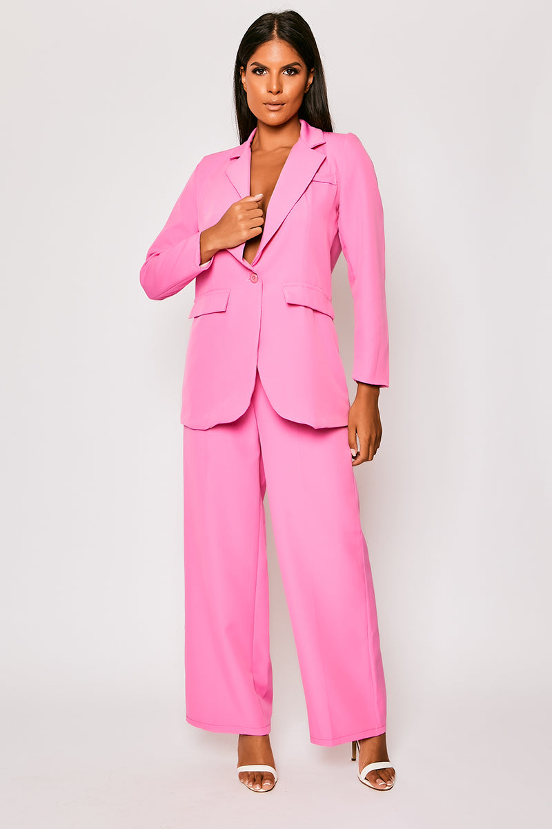 Raye - Pink Oversized Tailored Blazer Set