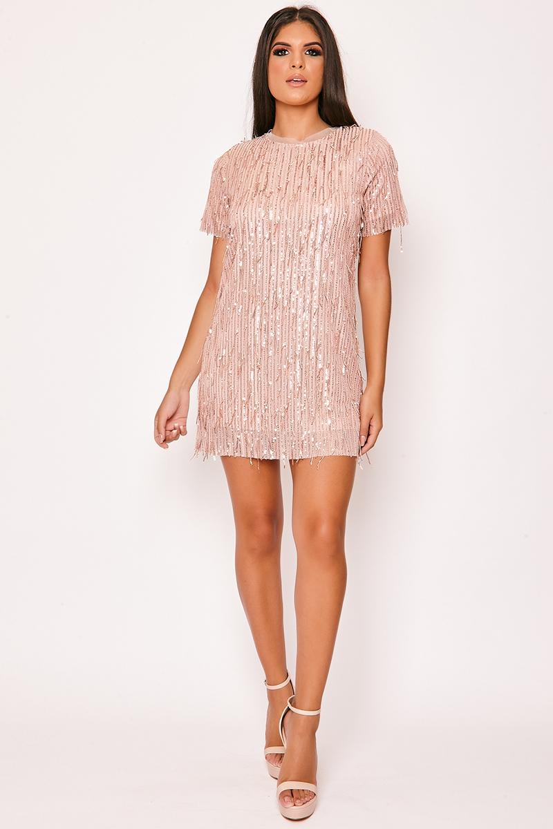 Tallia - Rose Sequin Shift Dress 