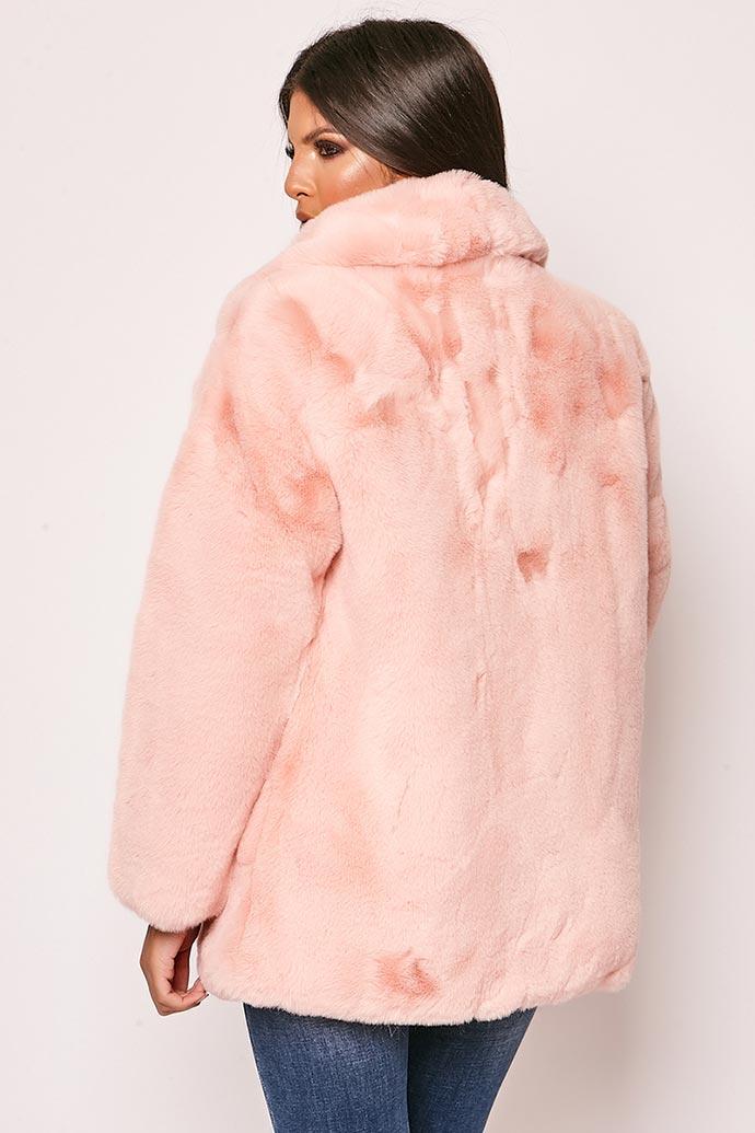 Paloma - Pink Faux Fur Overcoat