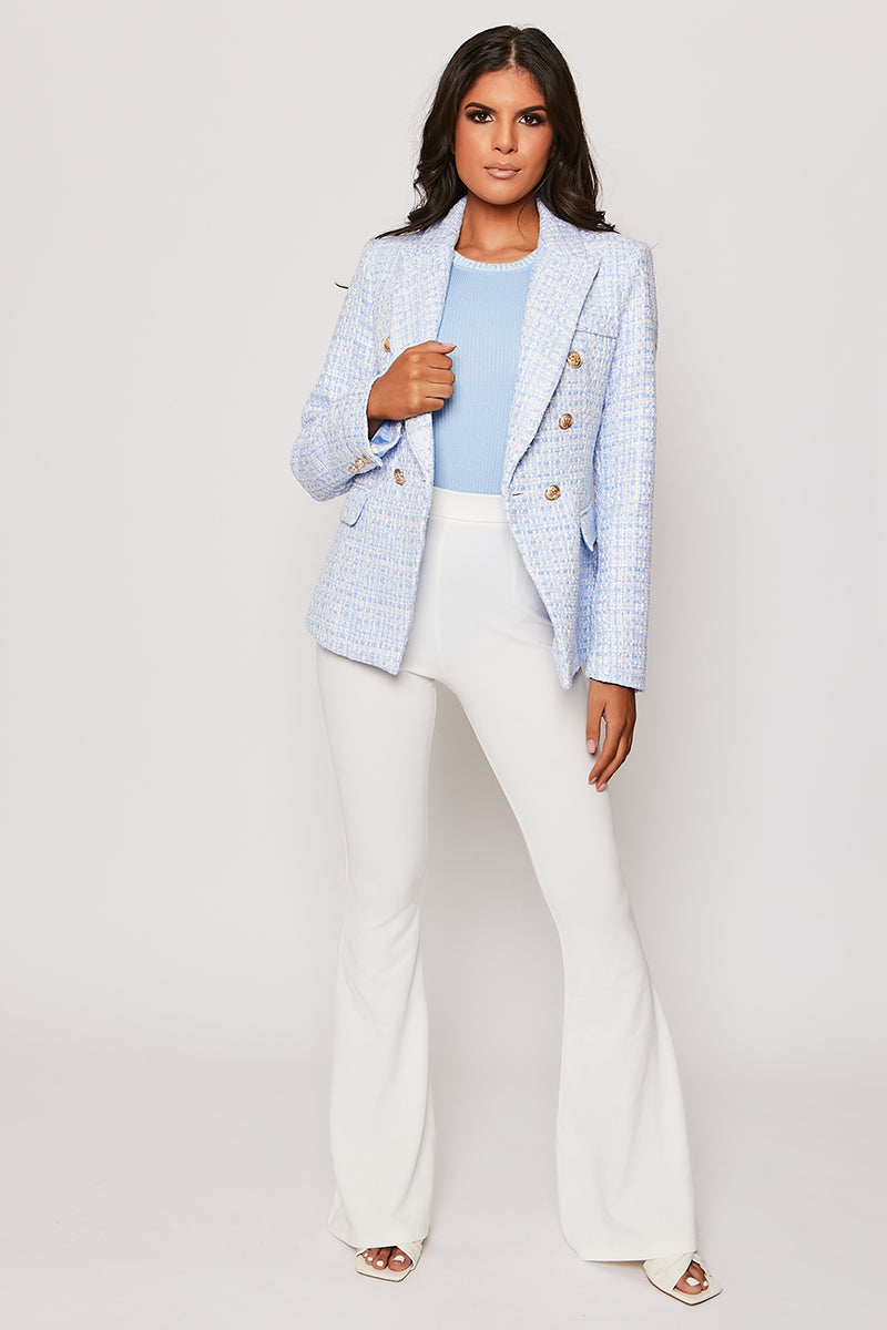 Tweed on sale knit blazer
