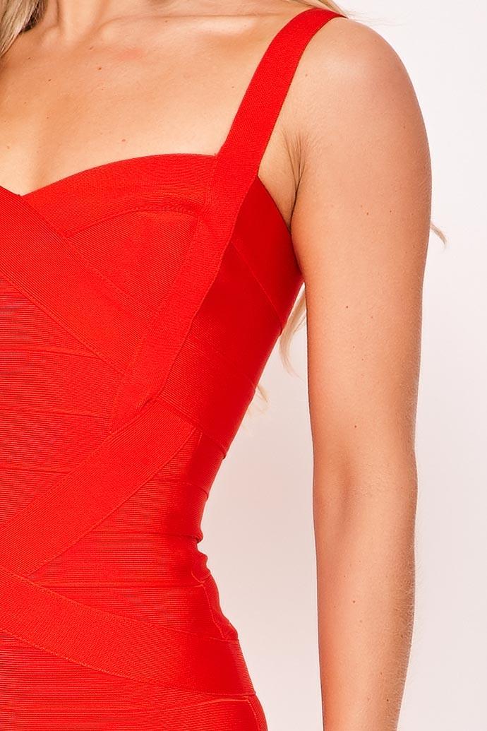 Saffie - Red Bandage Dress
