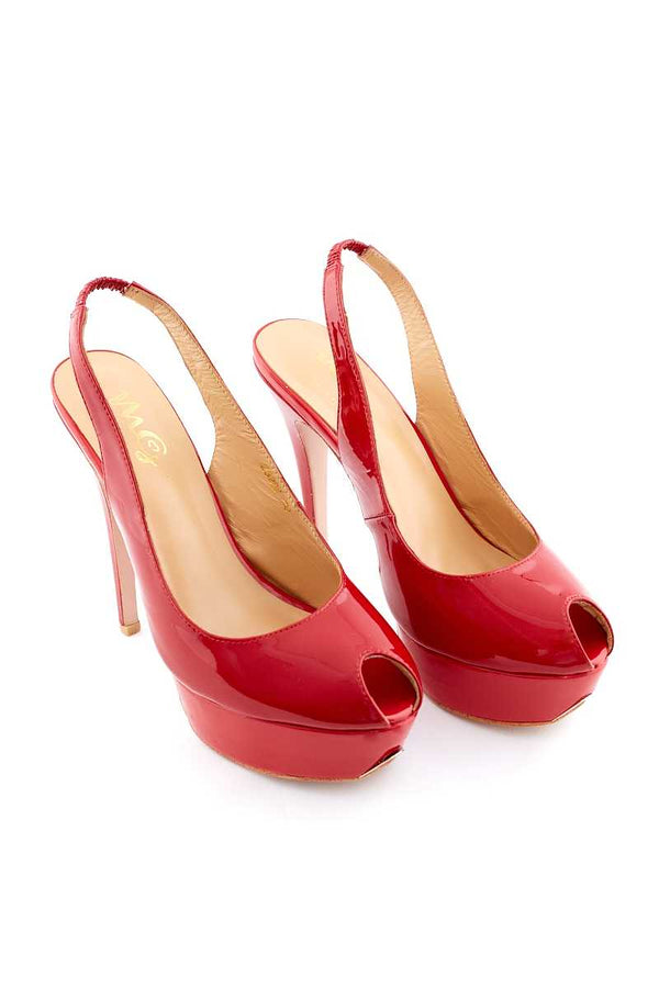 Rachael - Red Sling back heel