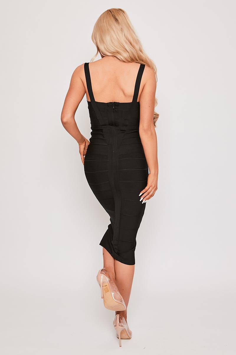 Amber - Black Bandage Midi Dress