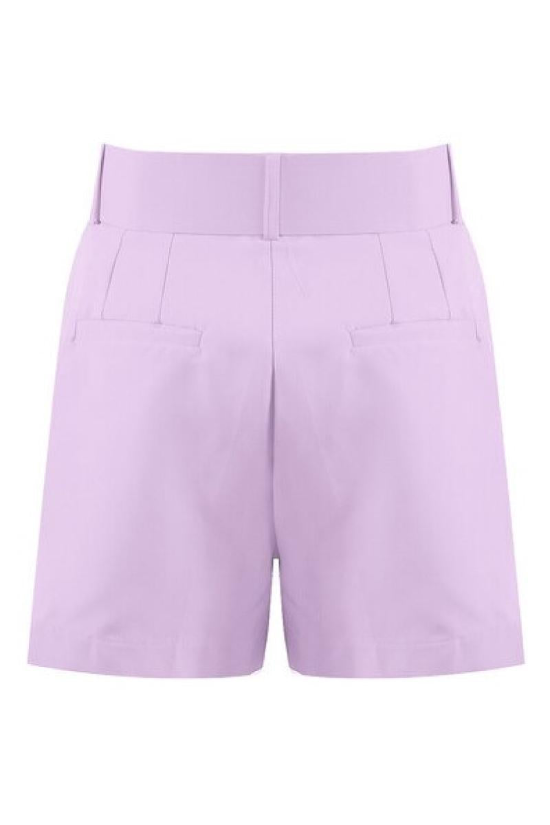 Meah - Lilac High Waisted Belted Shorts