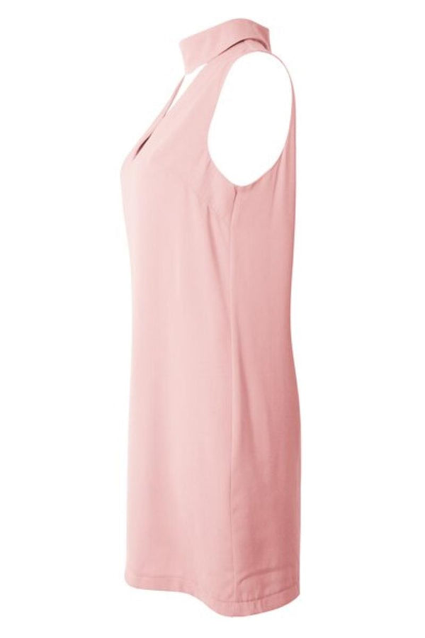 Rebecca - pink choker shift dress 