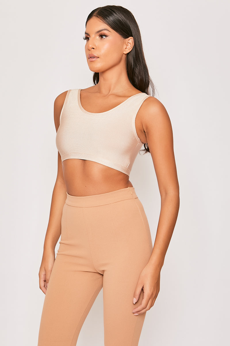Lilly - Nude Bandage Crop Top