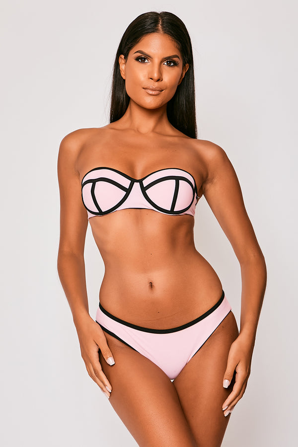 Bellini - Pink colour block bikini