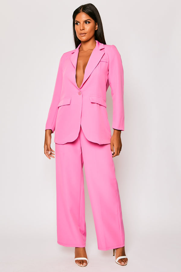 Raye - Pink Oversized Tailored Blazer Set