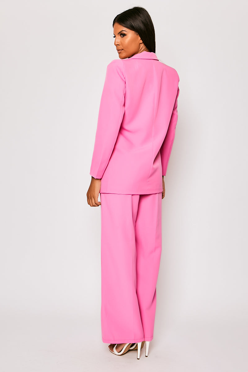 Raye - Pink Oversized Tailored Blazer Set