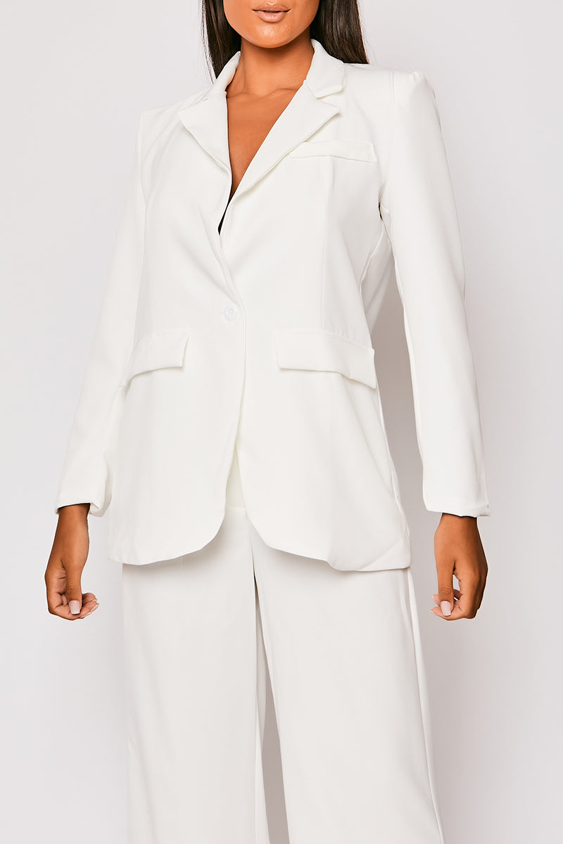 Raye - White Oversized Tailored Blazer Set