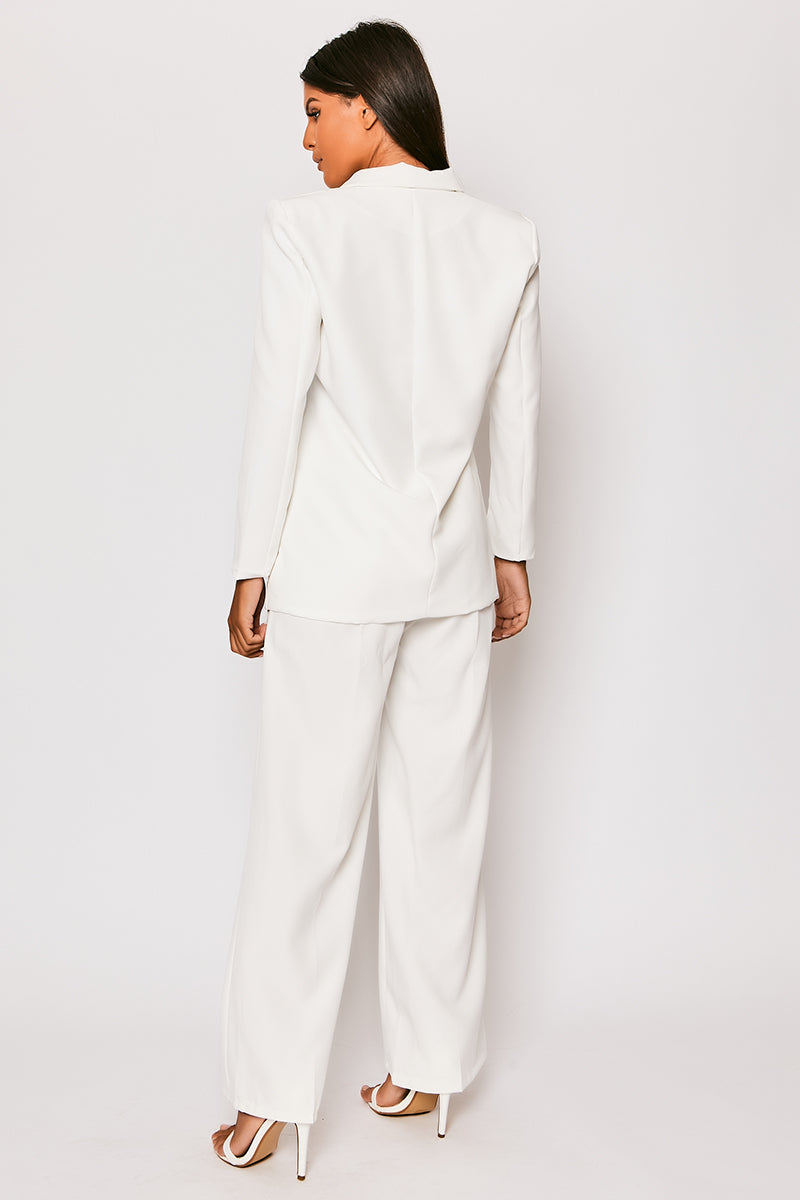 Raye - White Oversized Tailored Blazer Set