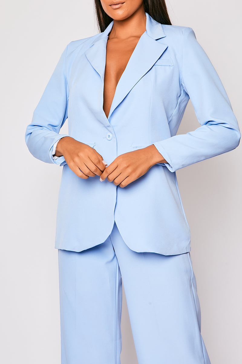 Raye - Blue Oversized Tailored Blazer Set