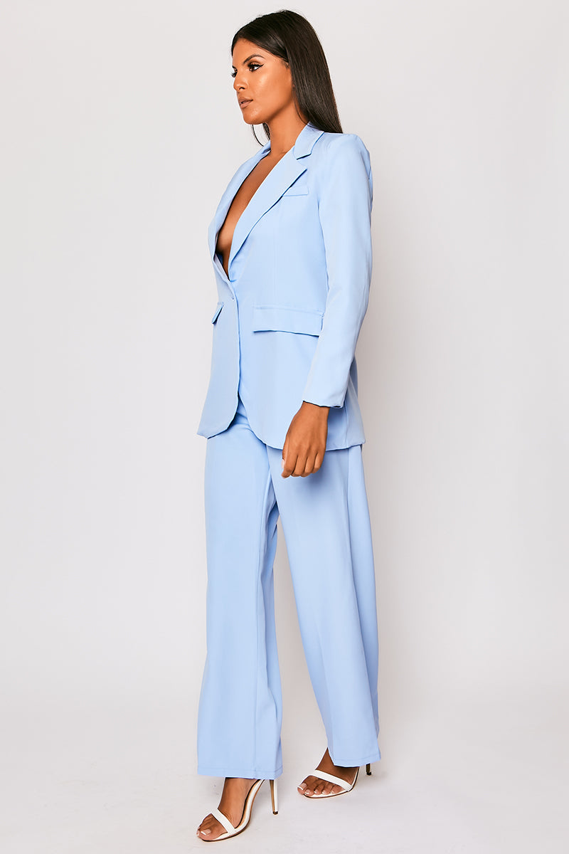 Raye - Blue Oversized Tailored Blazer Set