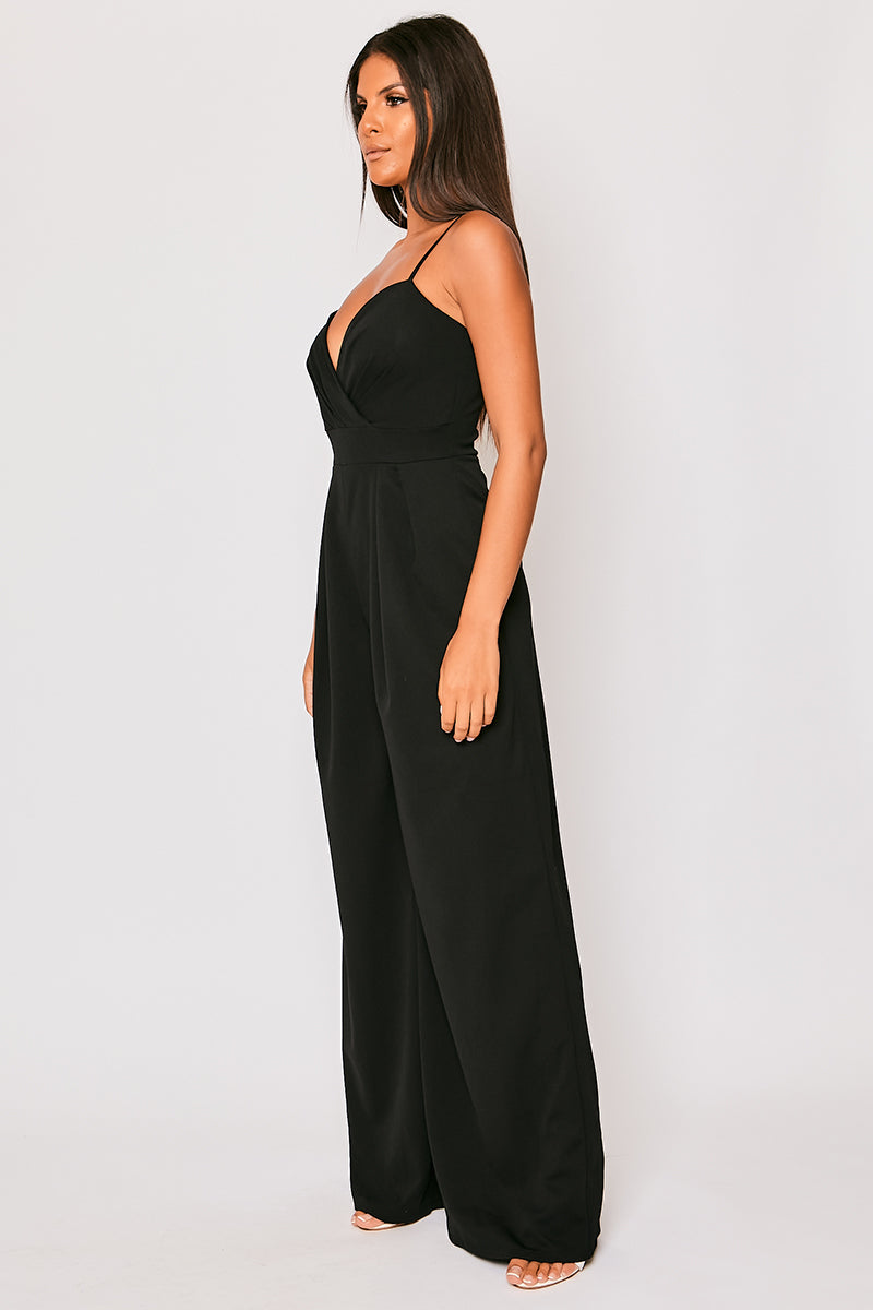 Apricot - Black Tailored Sweetheart Jumpsuit