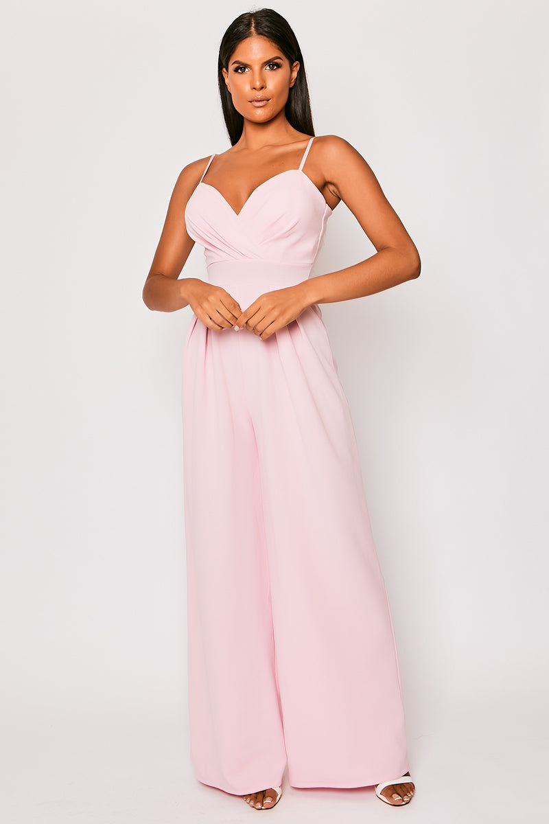 Apricot - Pink Tailored Sweetheart Jumpsuit