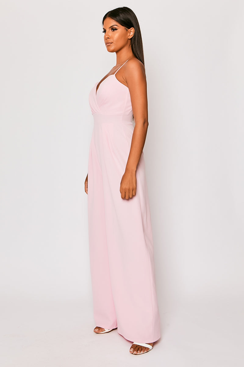 Apricot - Pink Tailored Sweetheart Jumpsuit
