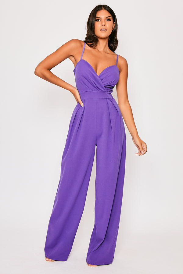 Apricot - Purple Tailored Sweetheart Jumpsuit