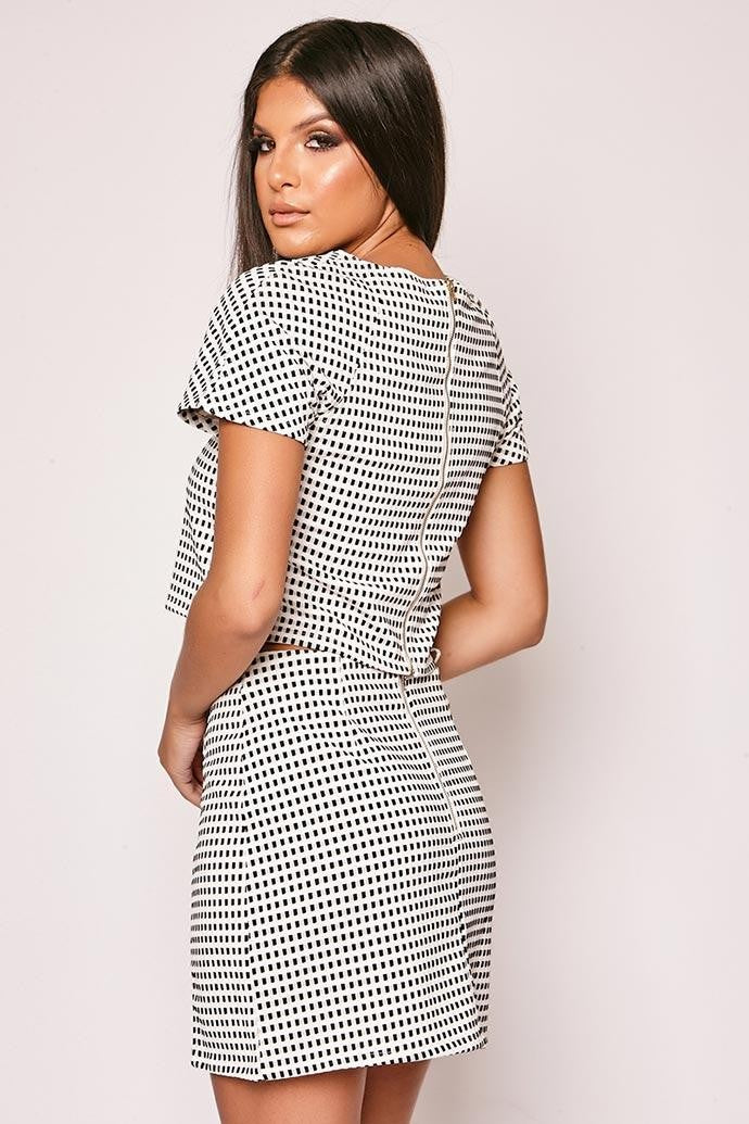 Allie - Black & White Check Two Piece Set