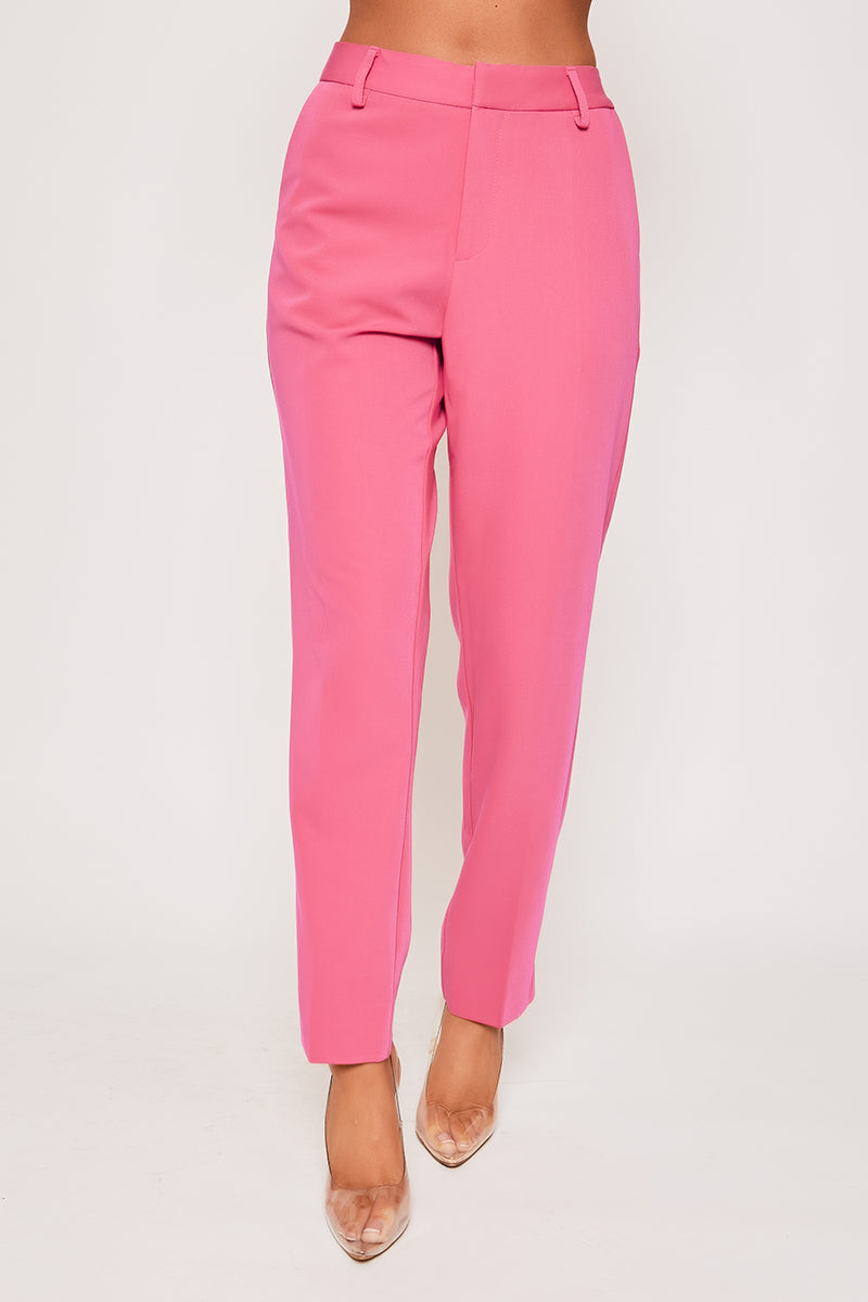 Rayna - Fuchsia Tailored Tapered Trousers