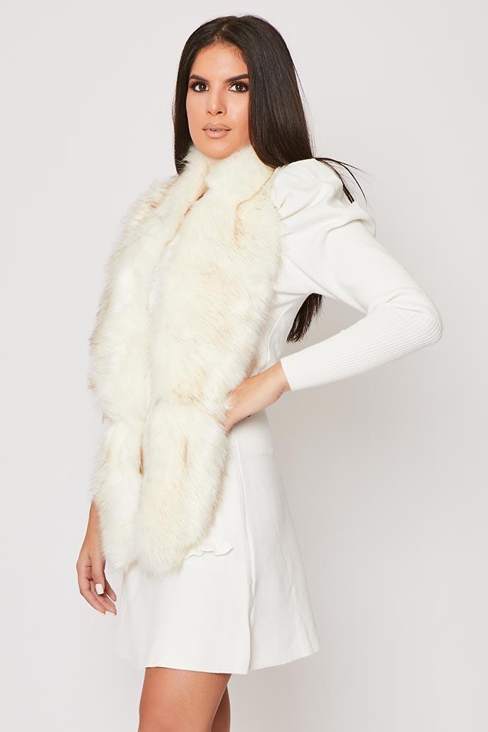Marissa - Soft Fluffy Faux Fur Stole White