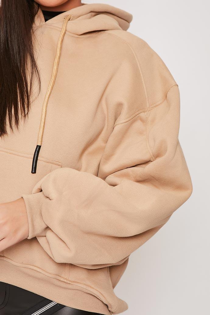 Nude on sale cropped hoodie