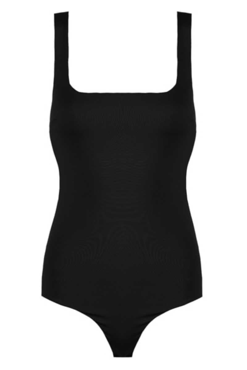 Jamie - Black Square Neck Basic Bodysuit