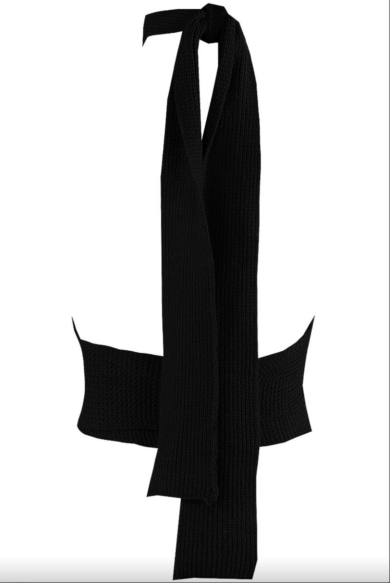 Jess - Black Multiway Knit Wrap Top