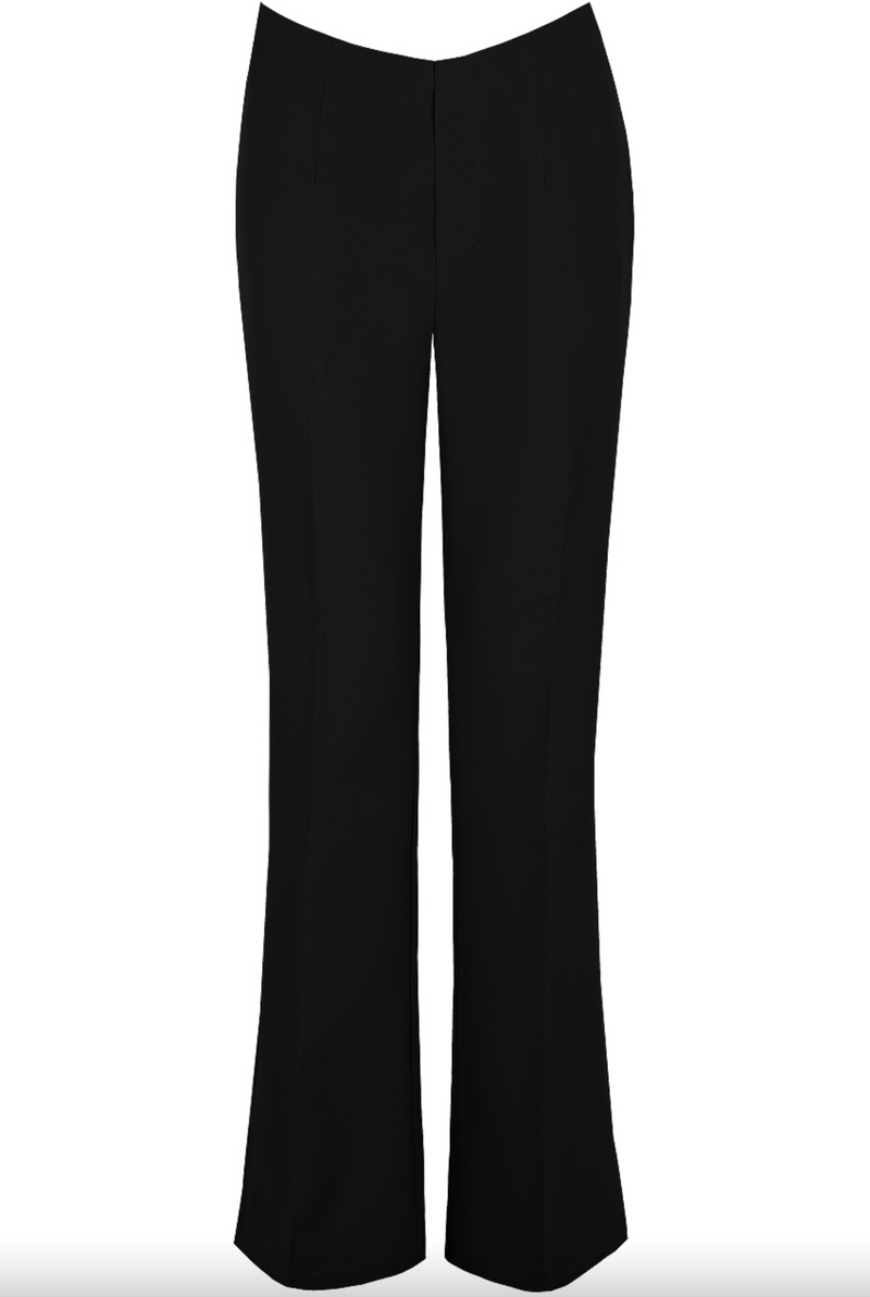 Brigitte - Black Tailored High Waisted Flare Trousers