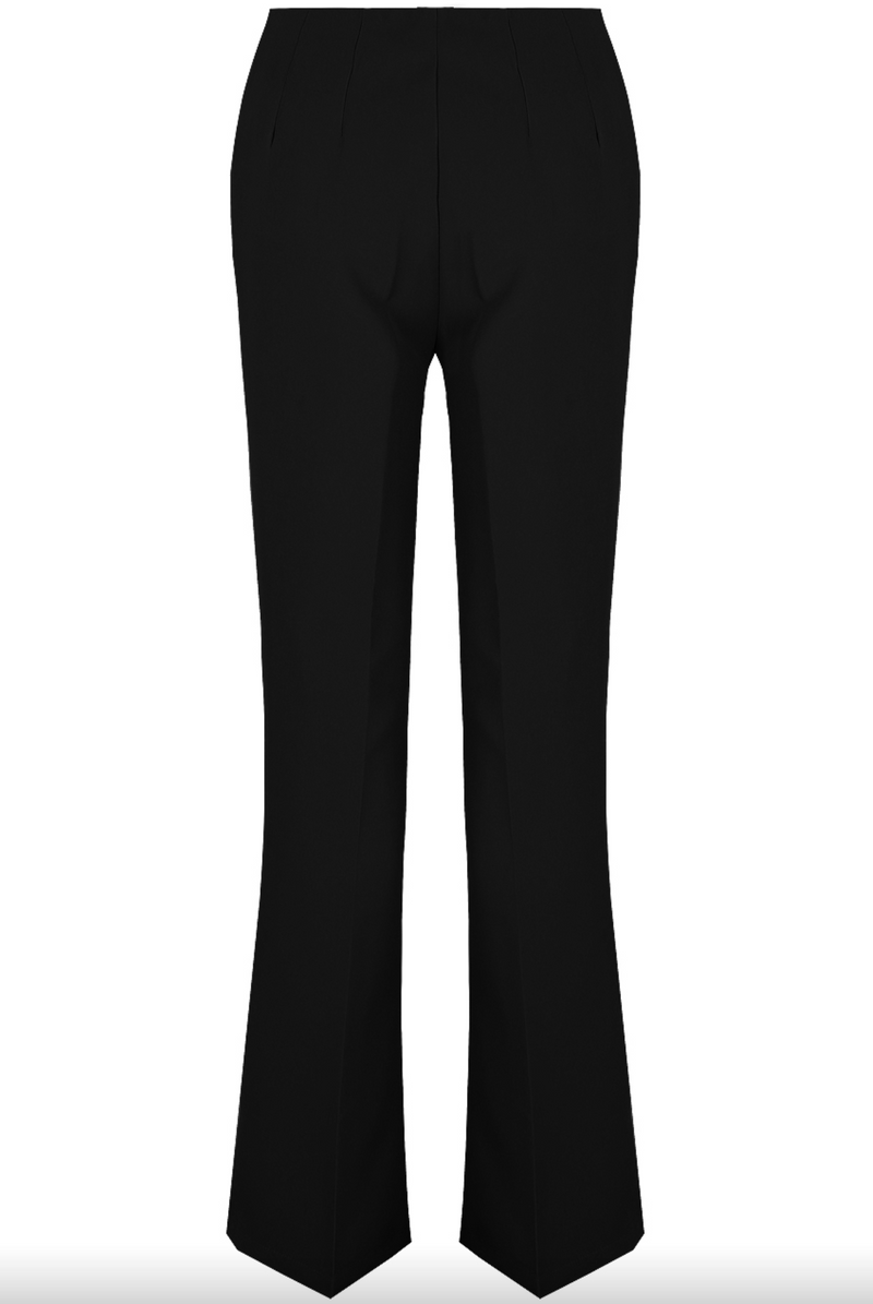 Brigitte - Black Tailored High Waisted Flare Trousers