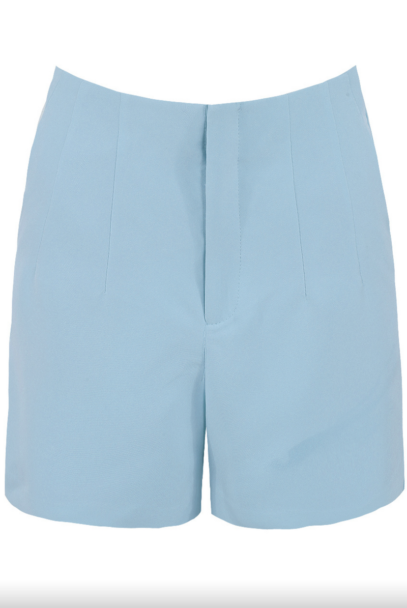 Hadlee - Baby Blue Tailored High Waisted Shorts