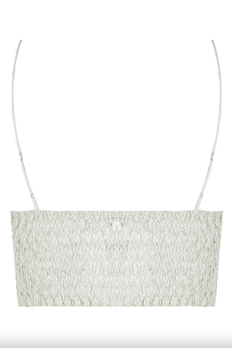 Yvonne - White Crochet Crop Top