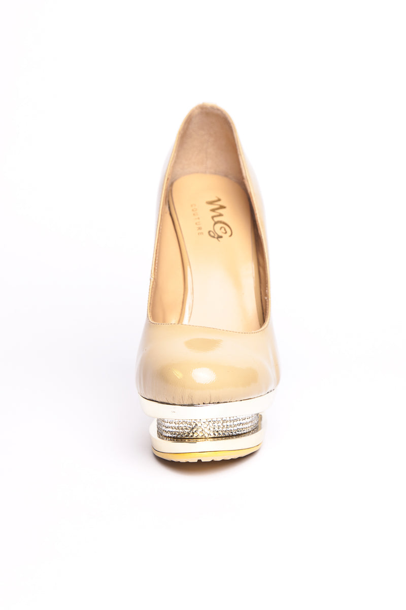 Chloe Nude Platform Heels | Miss G Couture