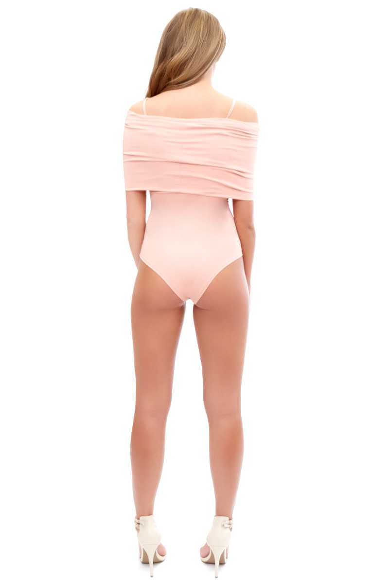 Gabrielle - Pink fold over bodysuit