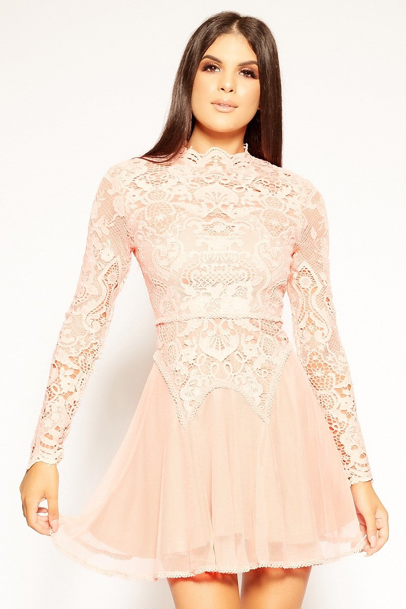 Shae Pink Lace Shift Dress Occasion Dresses Miss G Couture