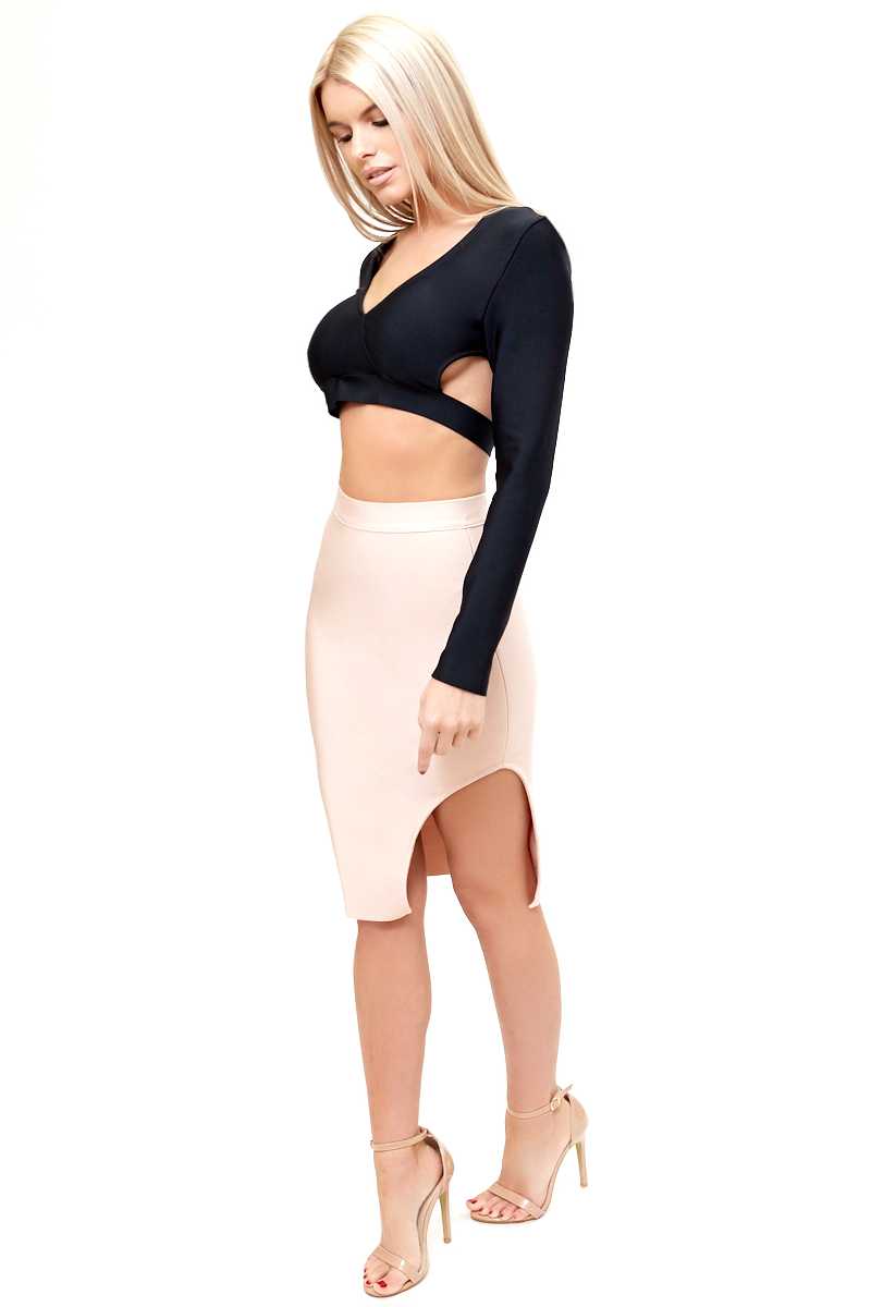 Cariba - Black & Pink Bandage Twin Set