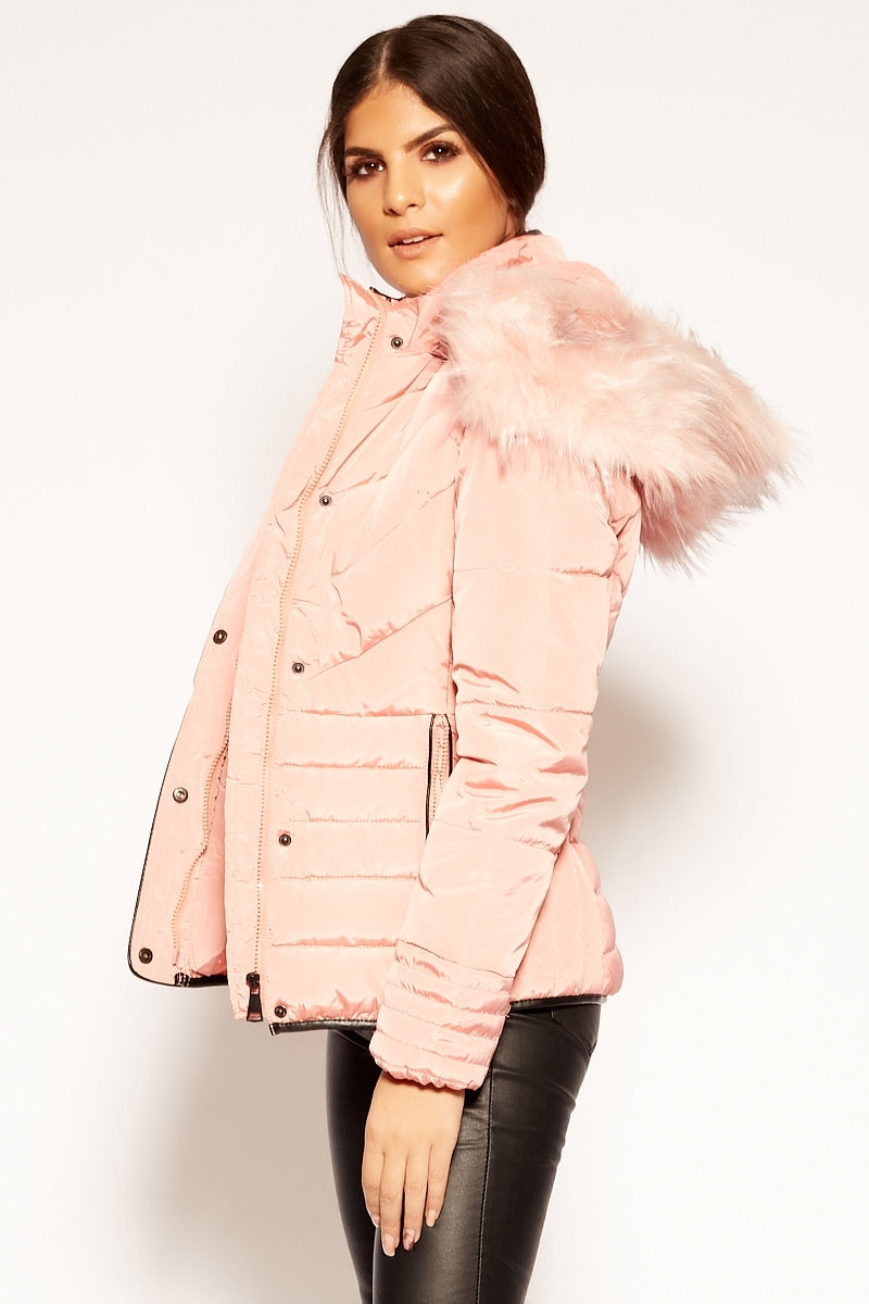 Heidi - Pink Faux Fur Jacket