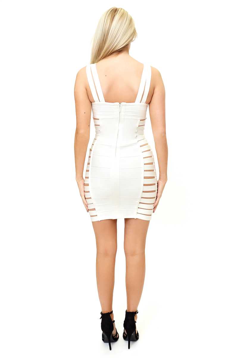 San Paulo - White Cut Out Bandage Dress