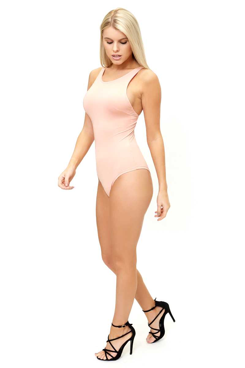 Brielle - Pink Strappy Back Bodysuit