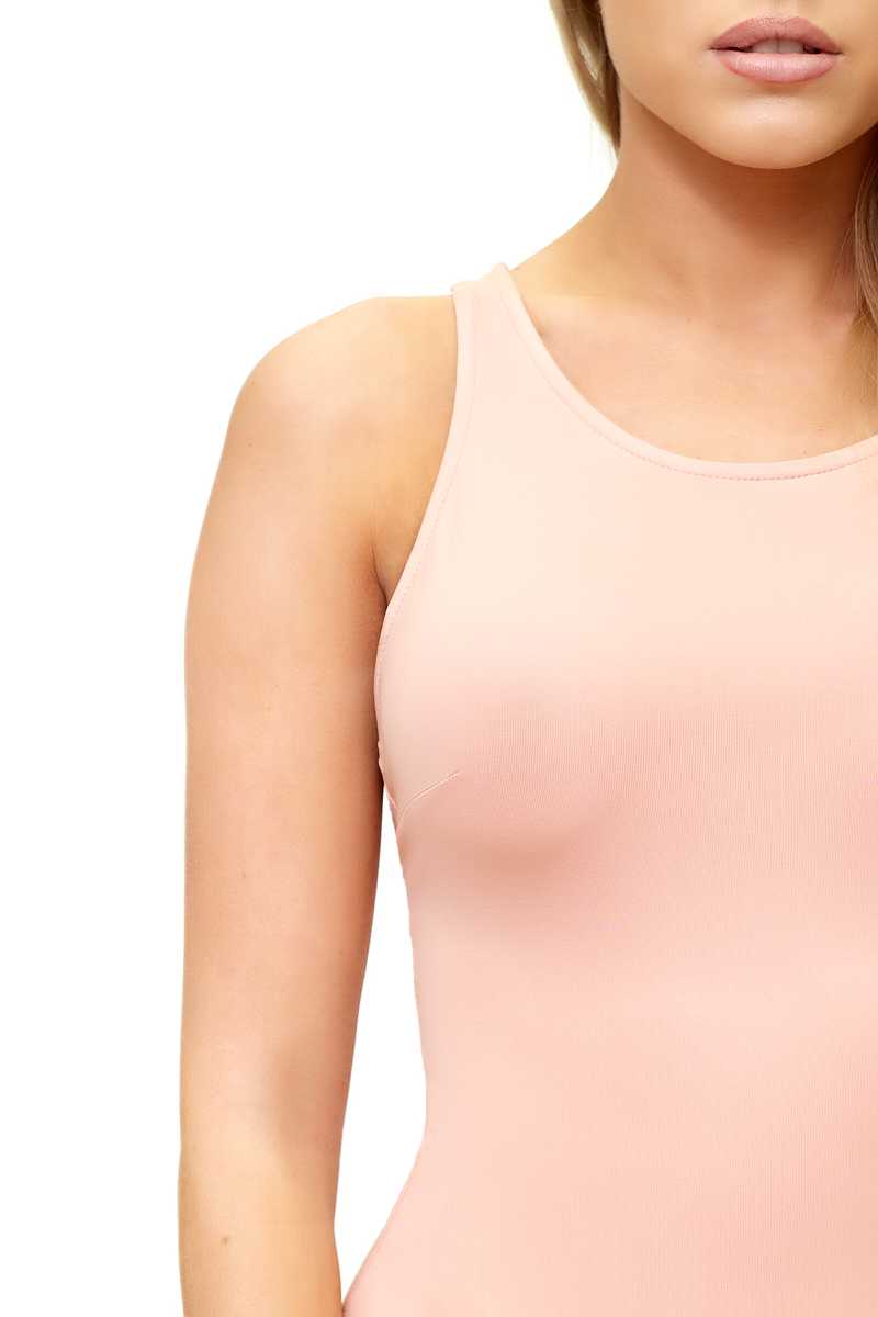 Brielle - Pink Strappy Back Bodysuit