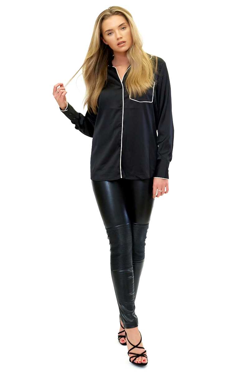 Aspen - PU Biker Style Zip Leggings
