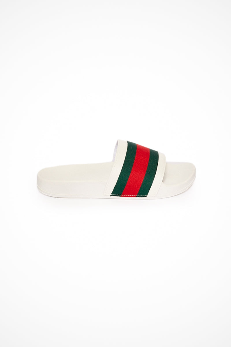 Rudie - White Striped Sliders