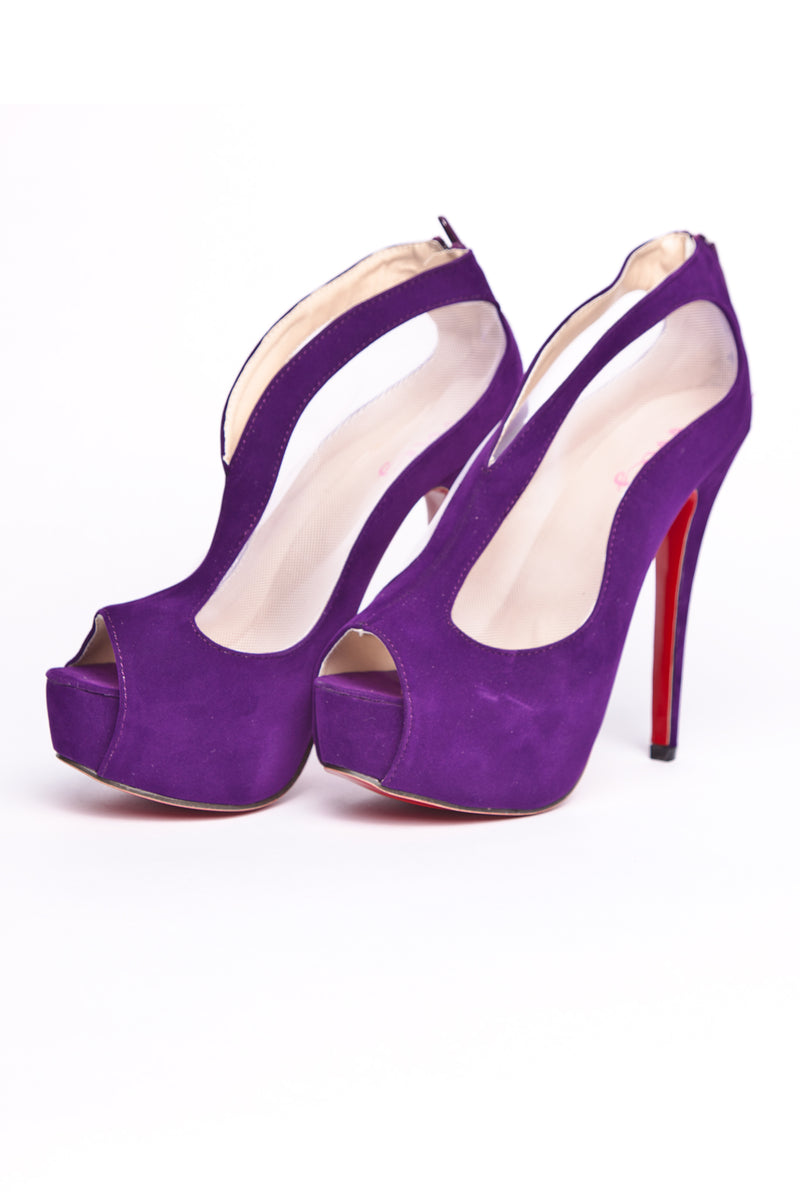 Vanessa - Purple Mesh Heels 