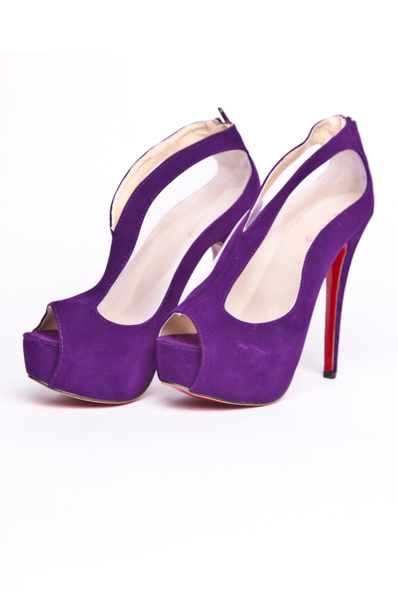 Vanessa - Purple Mesh Heels