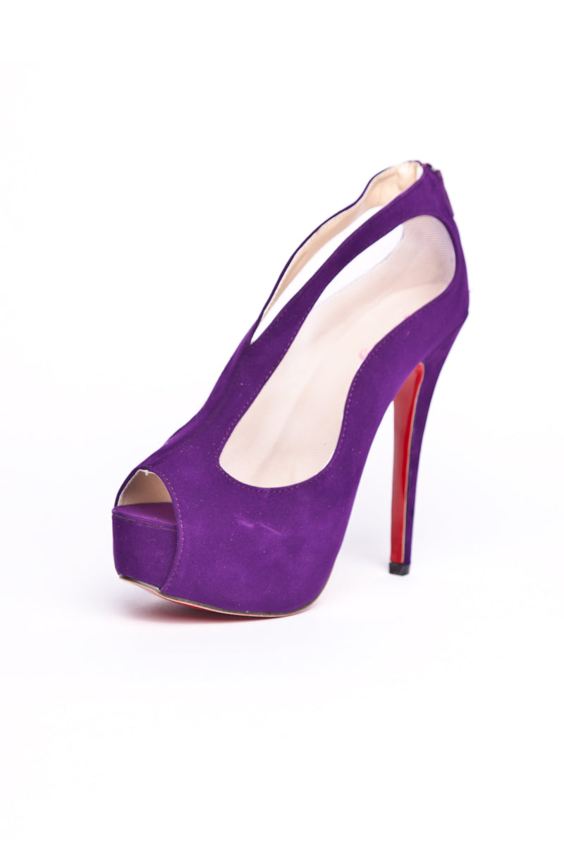 Vanessa - Purple Mesh Heels