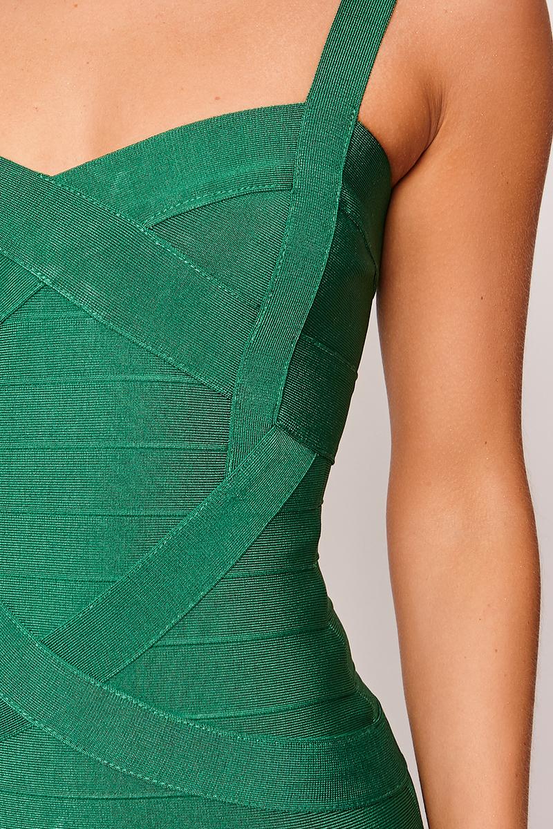 Amber - Green Bandage Midi Dress