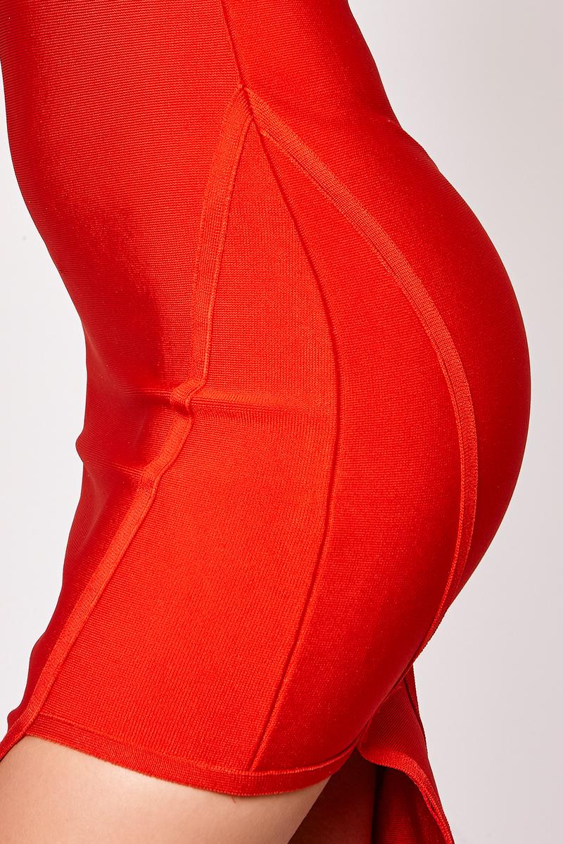 Lalia - Red Cut Out Bandage Dress