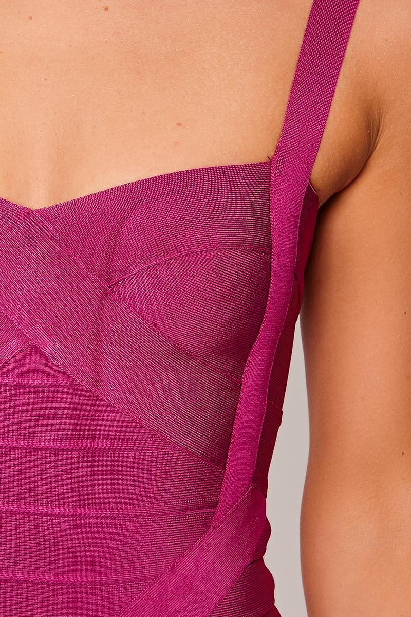 Amber - Violet Bandage Midi Dress